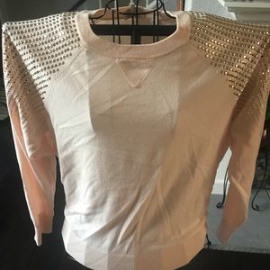 Ted Baker light Pink with rose gold stud sweater